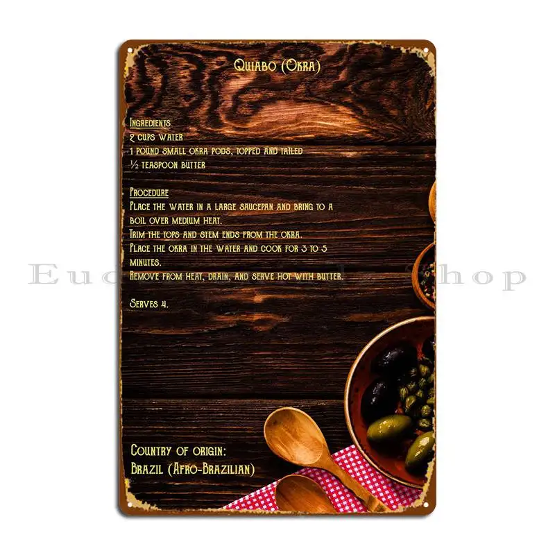 

Бразильский рецепт 6 металлический налет покраска для кухни кинотеатра индивидуальный клубный жестяной знак постер