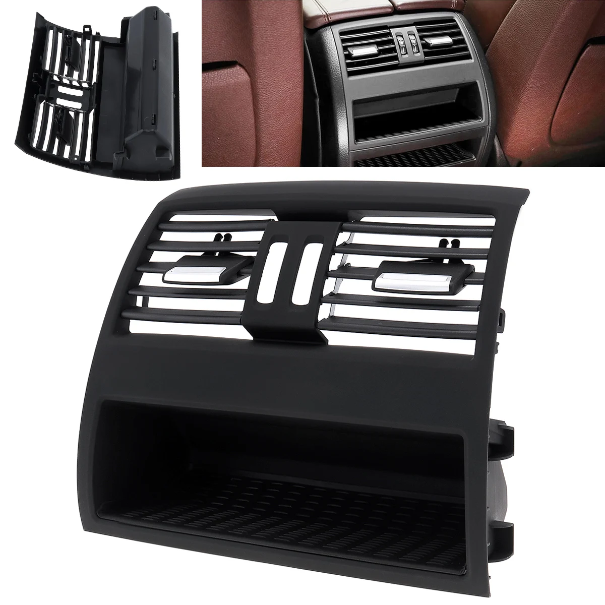

Rear No Hole Console Dash Panel Console Center Air AC Outlet Vent Grille Cover Fit for B-MW 5 Series F10 520 521 523 525 528 530