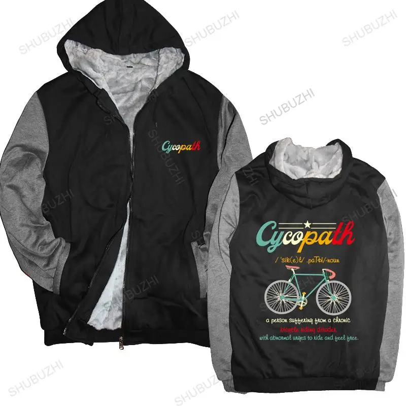 

men fleece hoody Retro Cycopath warm coat for Men Vintage Cycling Road thick hoody MTB Mountain Bike Racing men sweatshirt