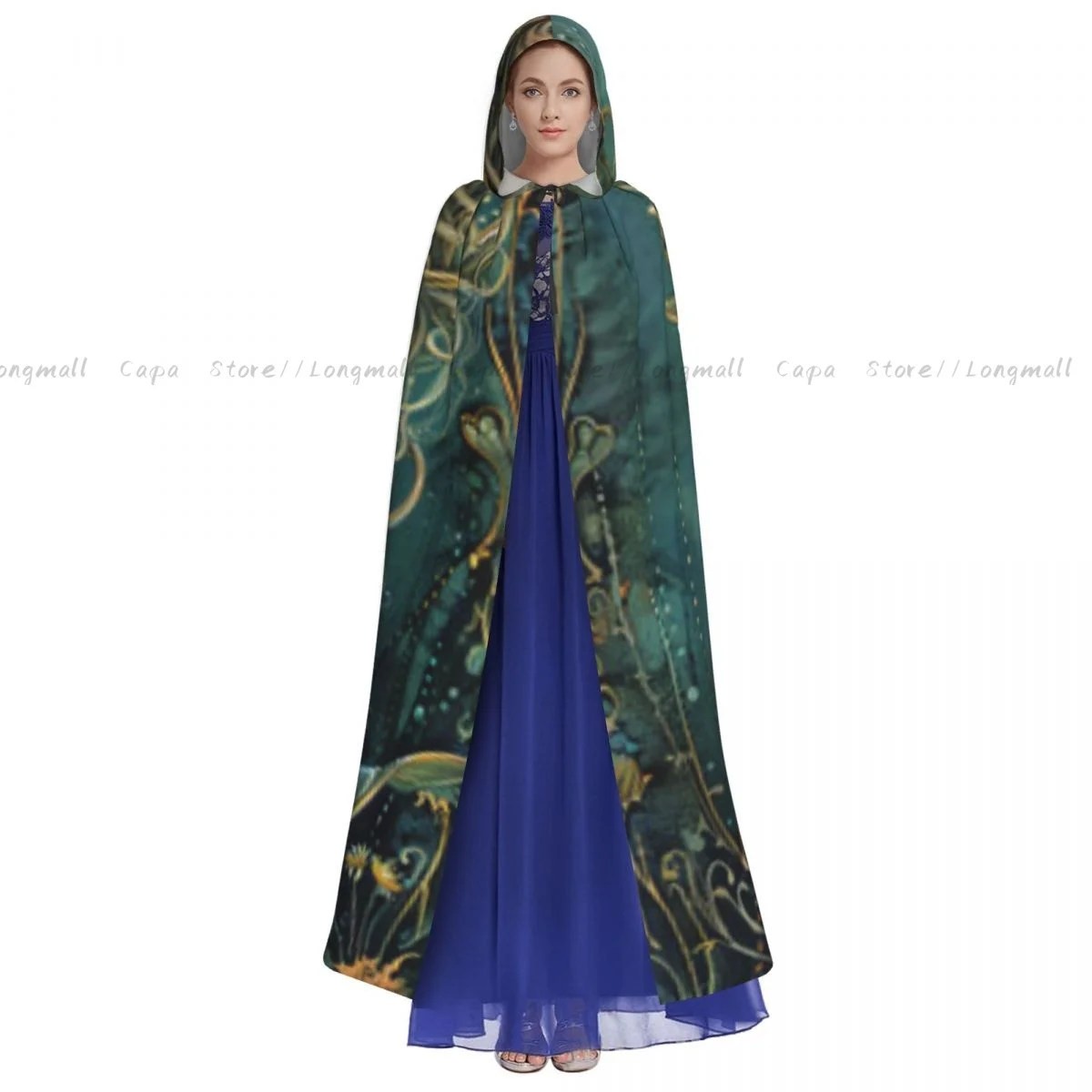 Плащ ведьмы красивая русалка с чашкой костюм для косплея на Хэллоуин плащ