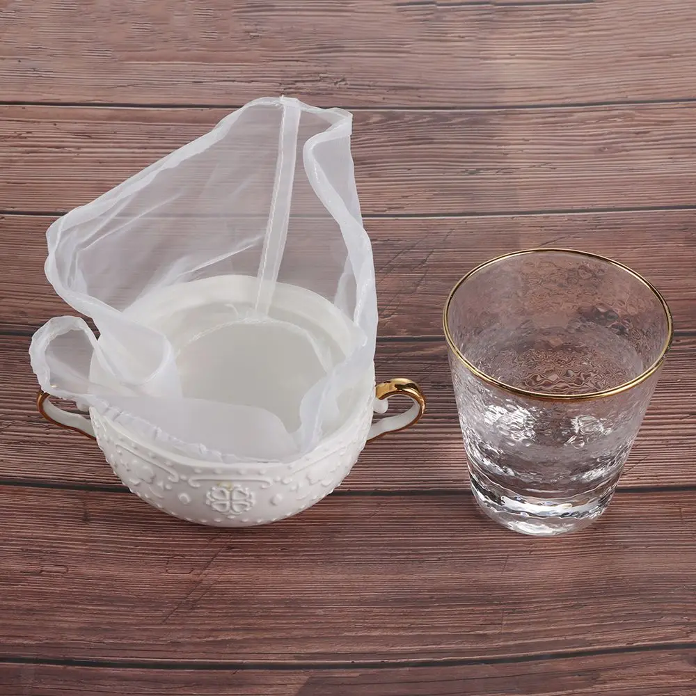 Reusable Fine Mesh Wine Strainer Juice Soymilk Nut Milk Tea Nylon Filter Bag Bowl Shape Food Coffee Cheese Cloth Cooking |