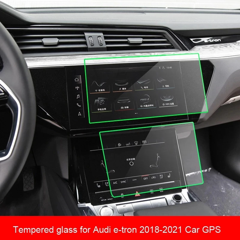 

Tempered Glass LCD Screen Protective Film Sticker For Audi e-tron 2018-2021 Car gps Navigtion Dashboard Guard Accessories