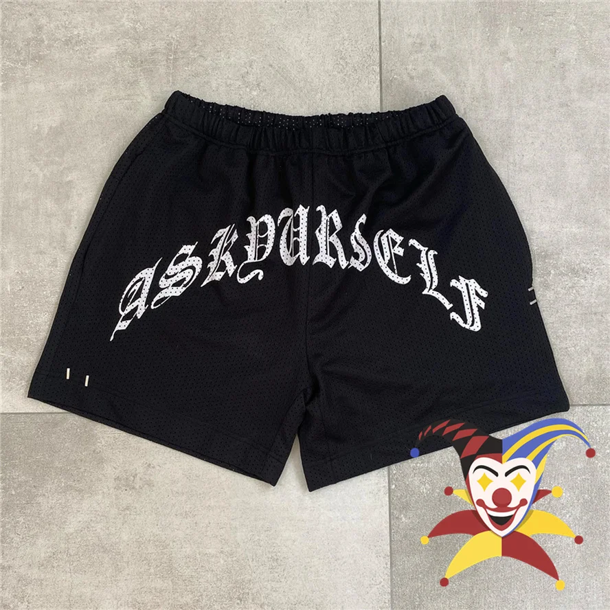 Шорты ASKYURSELF с логотипом для мужчин и женщин сетчатые дышащие на санскрите бриджи