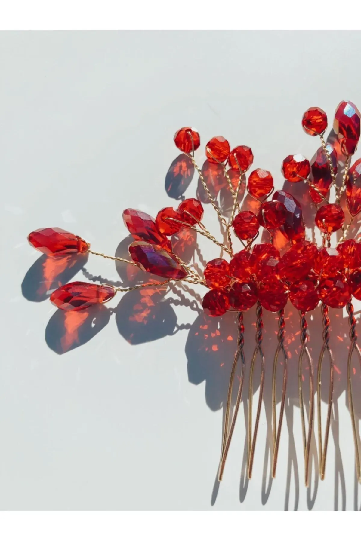 

Bridal Accessories Red Comb Buckle Wedding Handmade For Bride And Bridesmaids