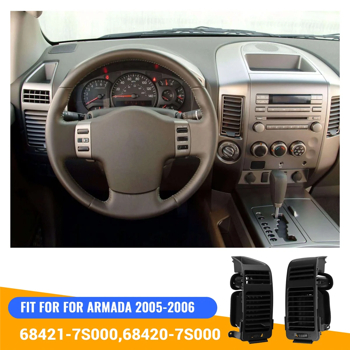 Центральная консоль левая + правая сторона вентиляционная решетка переменного