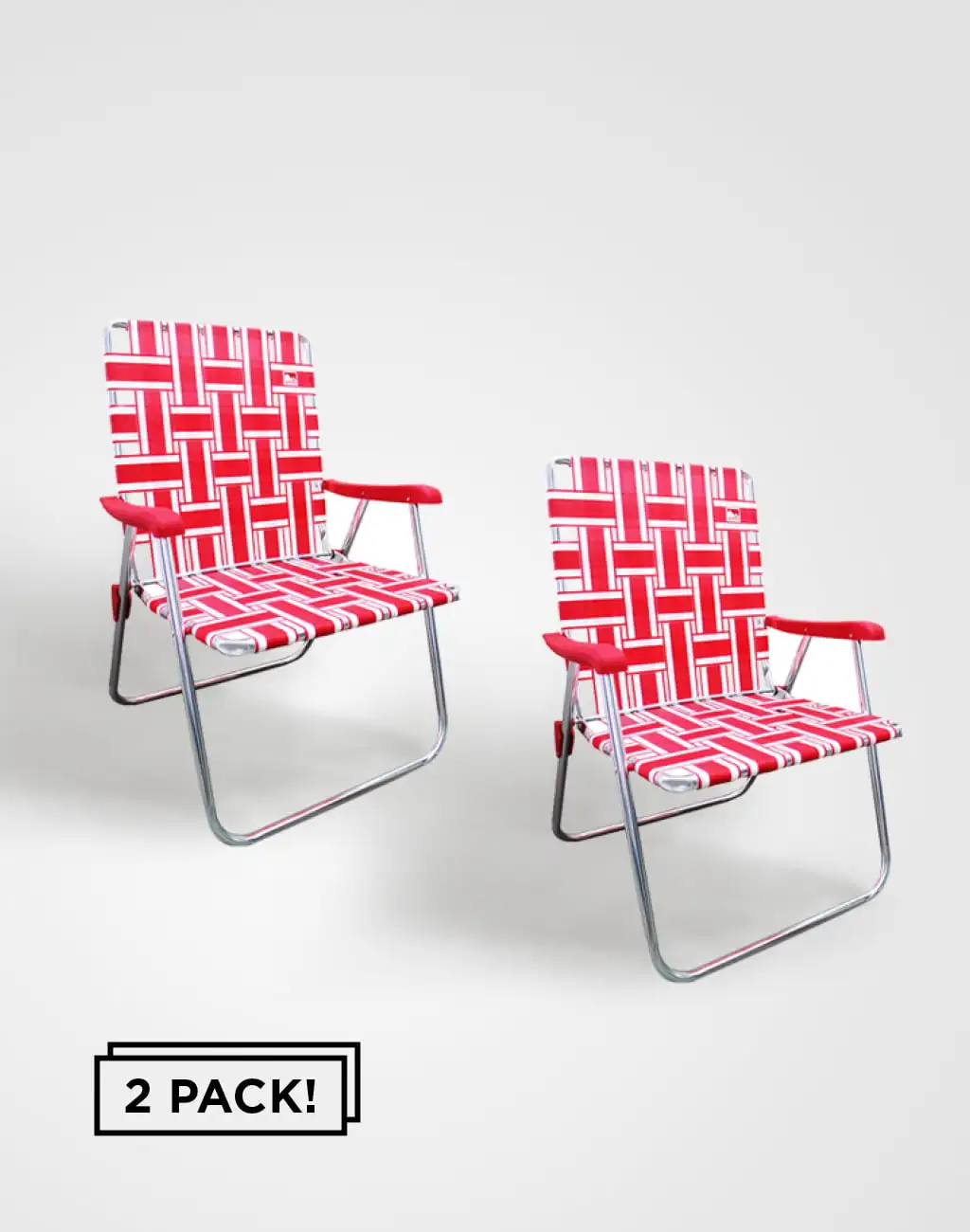 

(2-Pack) Classic Aluminum Webbed Folding Lawn / Camp Chair