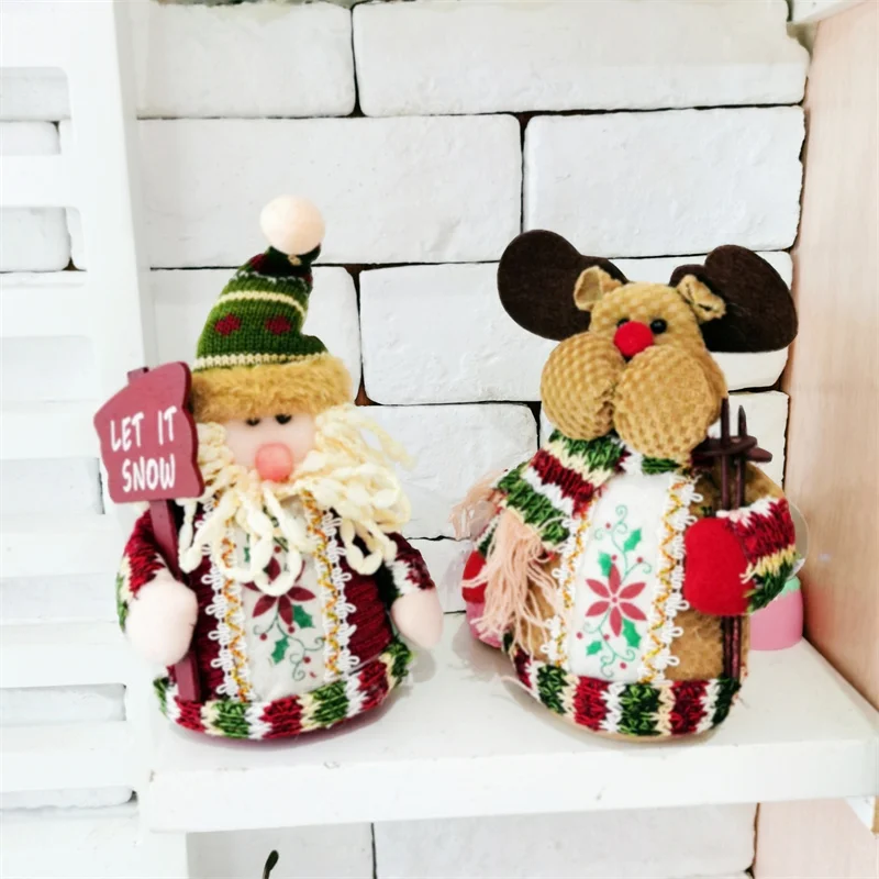 

1 шт. Рождество 2022 фотосессия домашнее Новогоднее Рождественское украшение 2023 фототкань кукла