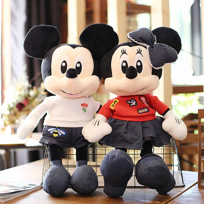 

Hot 50cm Creative Mickey Minnie Anime Plush Toy Doll Kawaii Mickey Mouse Couple Girl Children's Birthday Gift Cowboy Style Kids