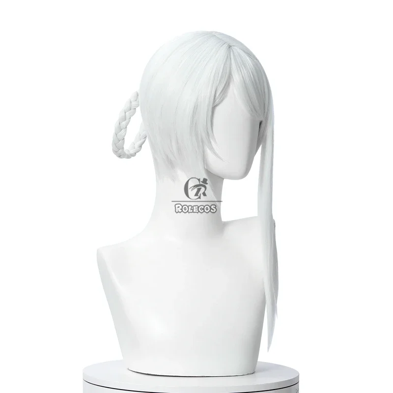 Парик для косплея по игре ROLECOS термостойкий женский головной убор из белых