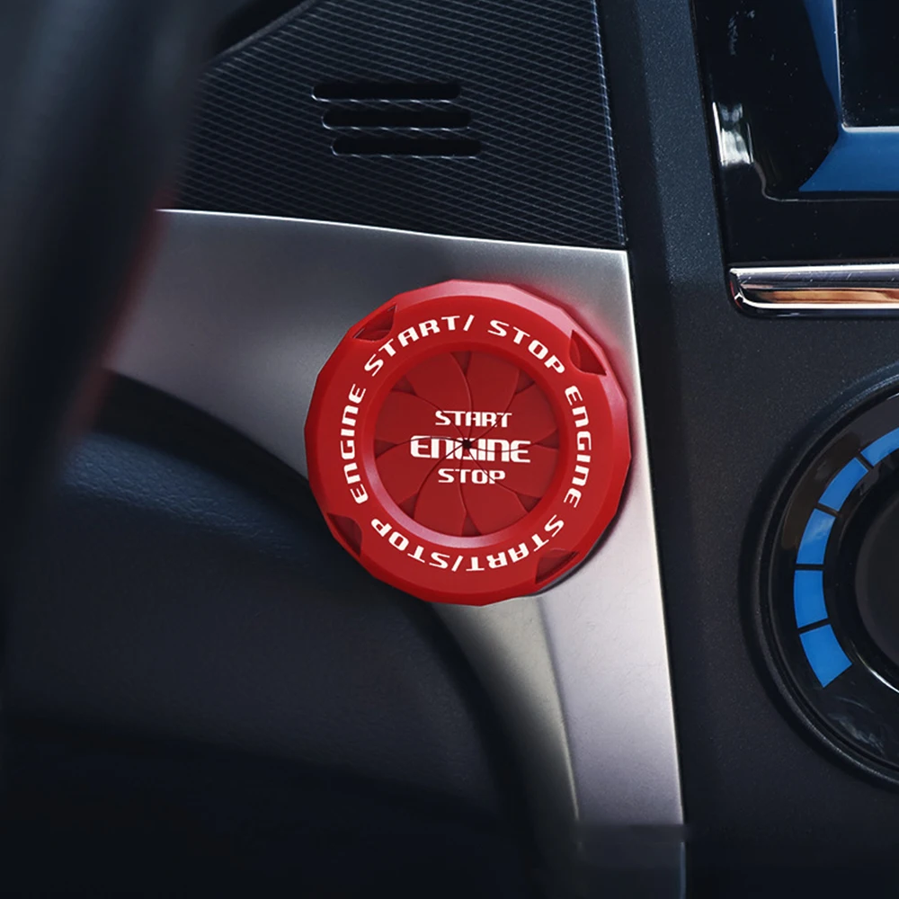 

1 шт., универсальная автомобильная крышка кнопки запуска и остановки, украшение автомобиля, черный, красный, фиолетовый, переключатель зажигания двигателя, защитная крышка