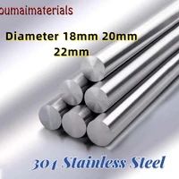 18mm 20mm 22mm 25mm 1PC Metric 304 Stainless Steel Round Bar Round Ground Shaft Rod 200/300mm Length