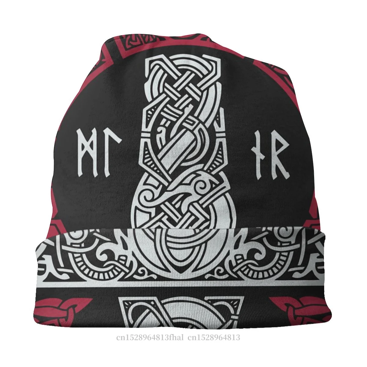 Мужская модная тонкая шапка с изображением викингов |