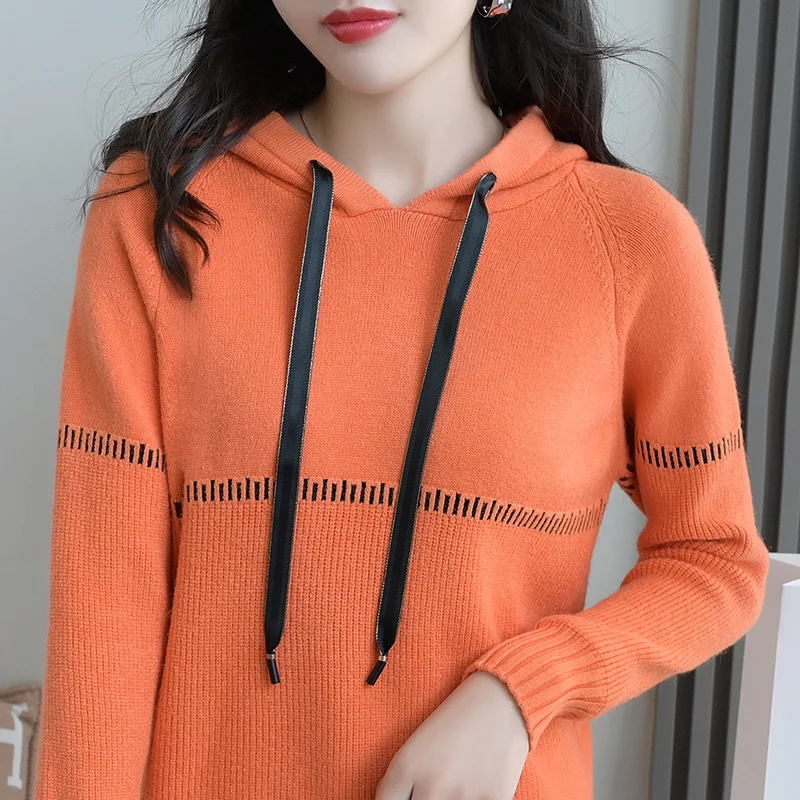 

Autumn and winter new women's ded casmere sweater loose lare tickened sweater fasion lon sleeve