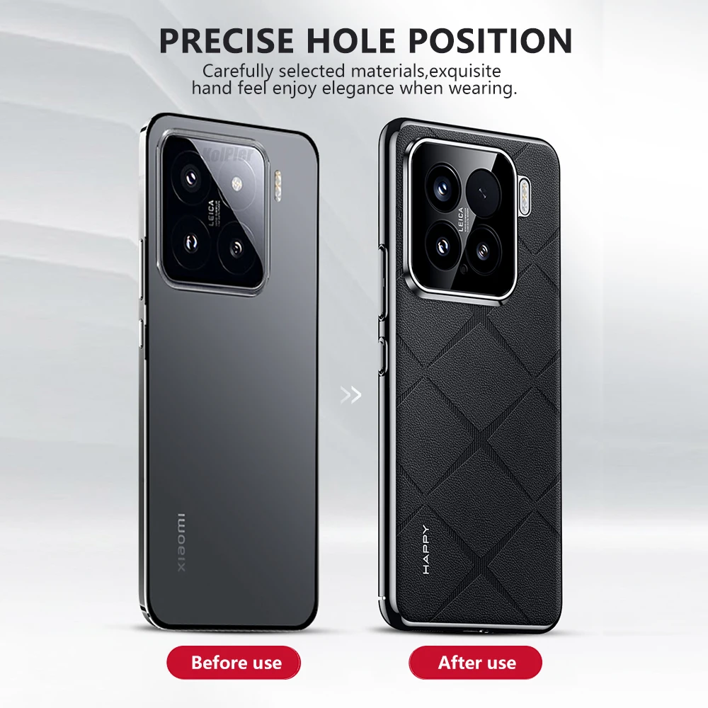 Роскошный кожаный чехол с покрытием для XIAOMI MI 15 PRO/MI15 защита объектива камеры