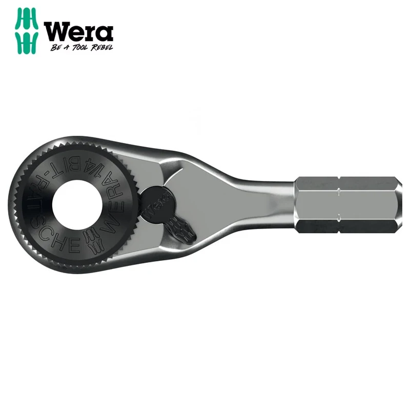

WERA 05003662001 8011 Zyklop Mini 4-битная трещотка 1/4 дюйма Высокая доступность Быстрая смена Работа одной рукой