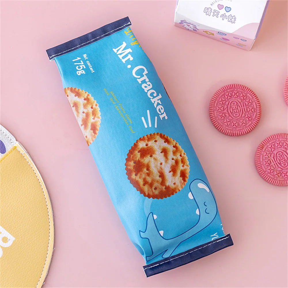 

Childrens Stationery Bag Comfortable Feel Minimalist Style Simulated Snack Pen Box Thickened Edge Wrapping Smooth And Flat