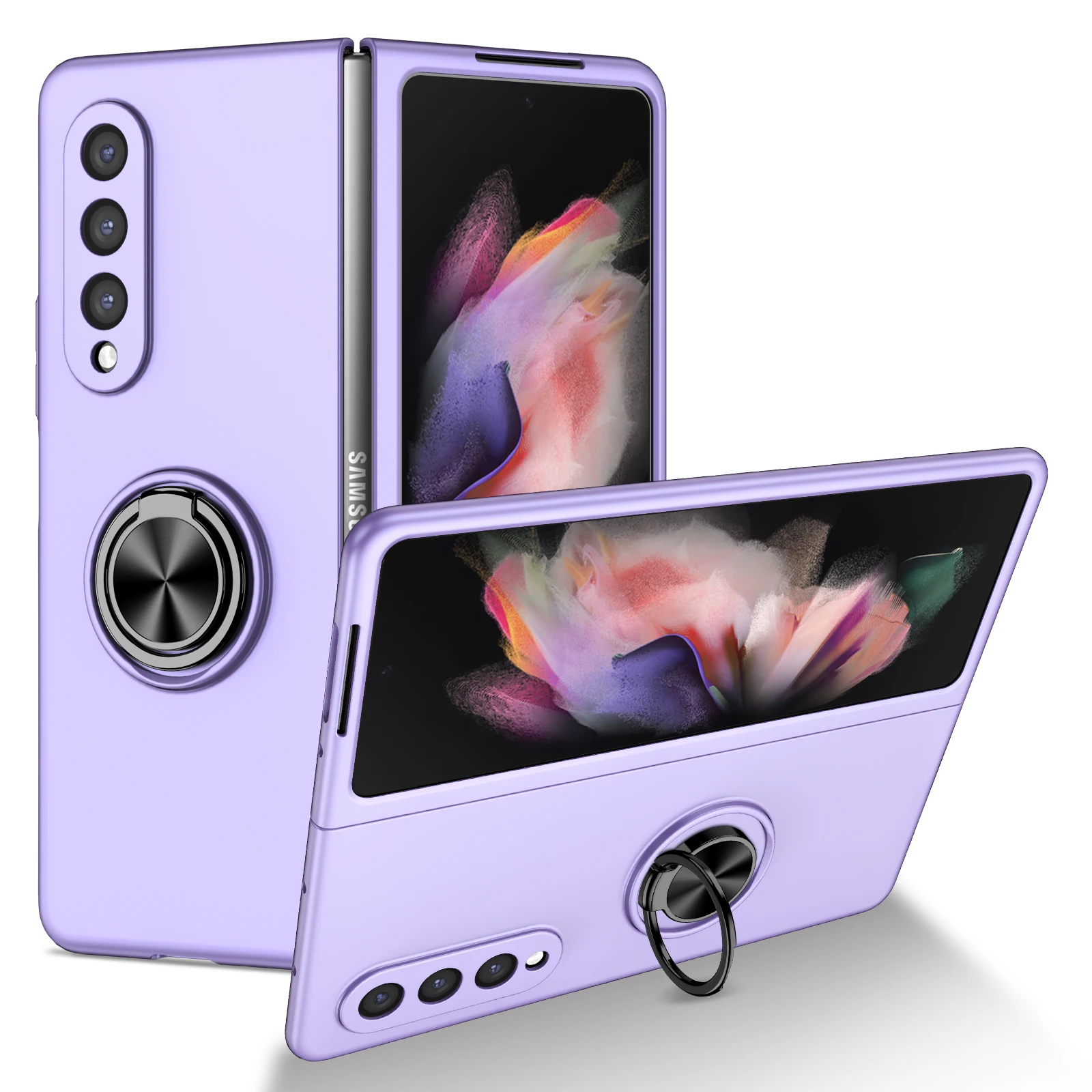 

Модный защитный чехол с кольцом-держателем на палец для Samsung Galaxy Z Fold 3 2 Fold4 Fold 4 Fold3 Fold2