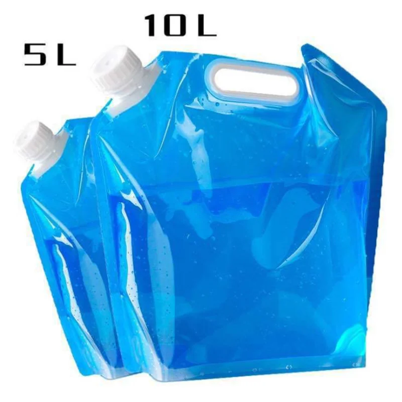 

5L/10L Outdoor Camping Water Bag Foldable Water Container Water Can Portable Folding Travel Water Bucket Picnic BBQ Water Tank