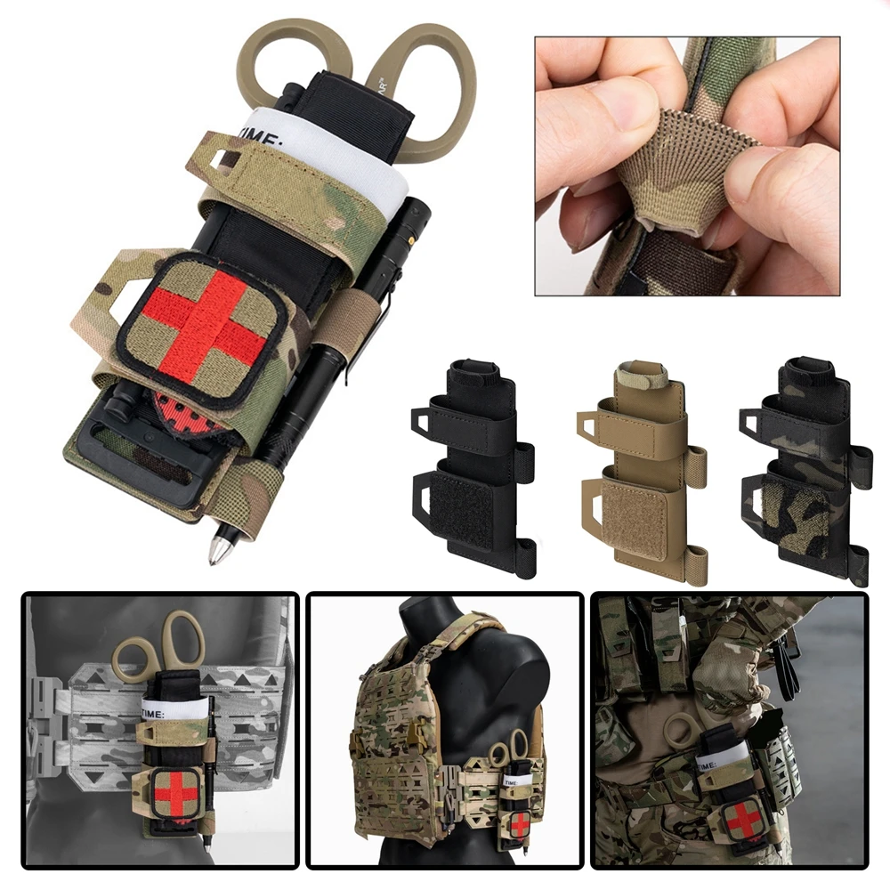 Фото Тактический подсумок Molle для турникета, держатель для медицинских ножниц, сумка для ножниц EMT, для турникета, ножниц EMT, складного ножа №4
