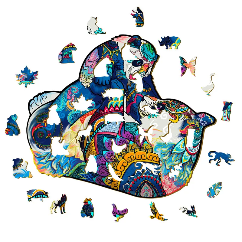 Китайская панда деревянный пазл уникальное животное для взрослых и детей