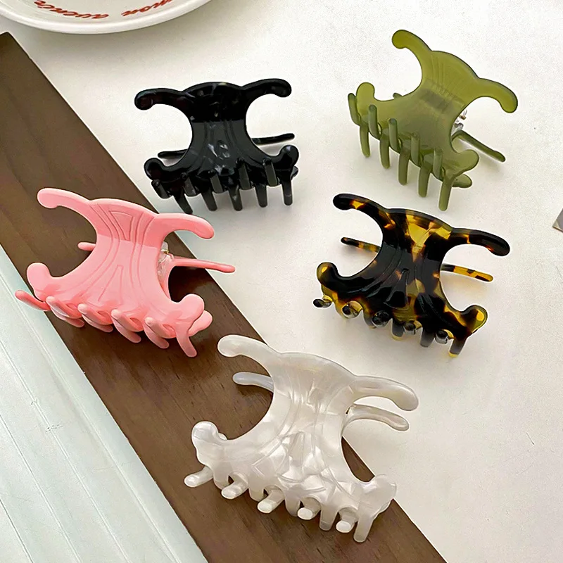 Красочный Леопардовый принт бабочка геометрический захват зажим модная