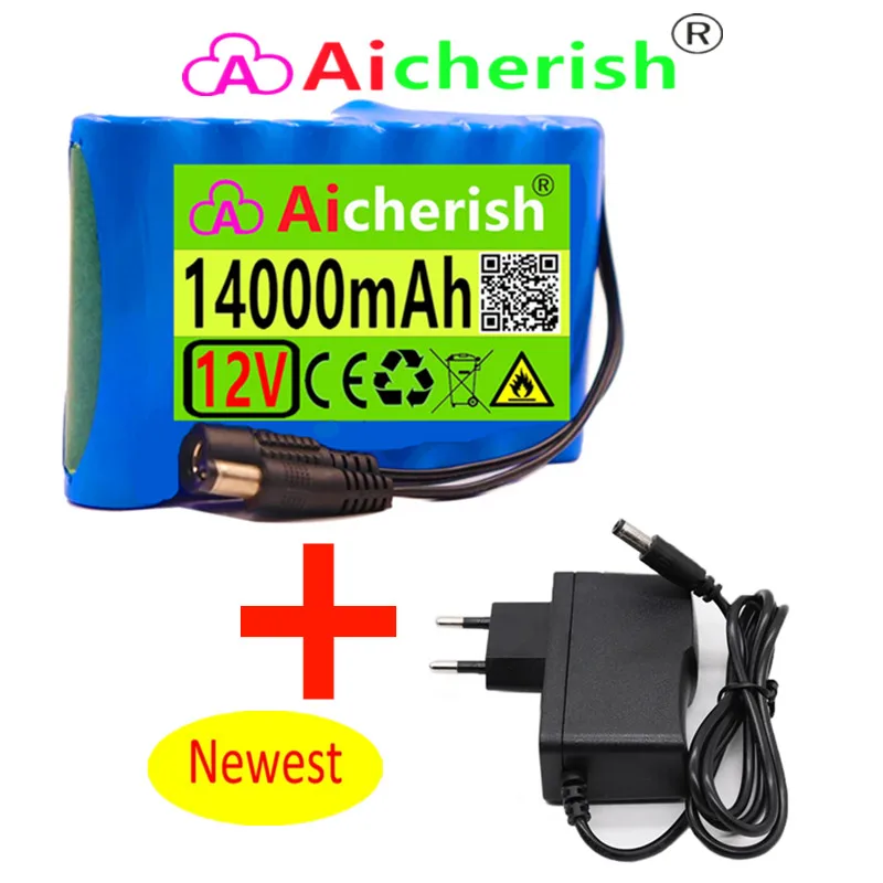 

18650 портативные перезаряжаемые батареи 12 В постоянного тока 14 Ач, все электронное оборудование, литий-ионный комплект, 1 зарядное устройство...