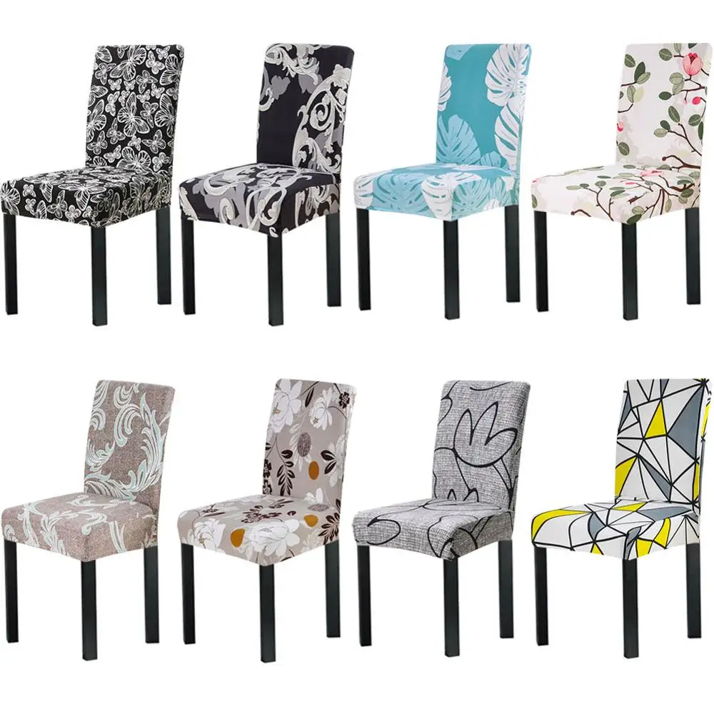 

Yaapeet Floral Print Chair Cover Multifunctional Spandex Home Dining Chair Case Elastic Universal Stretch Chair CoversY390