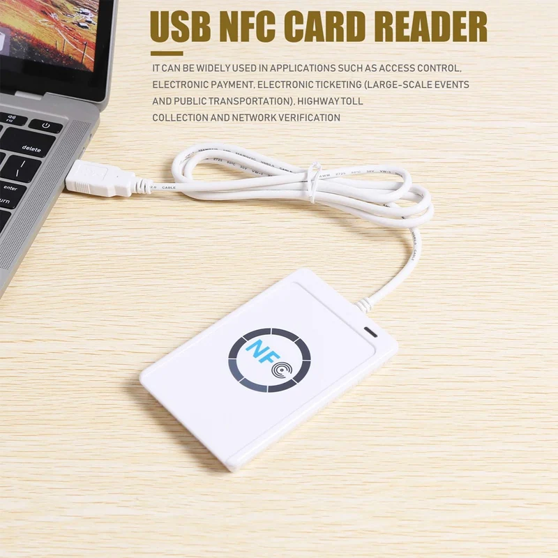 USB NFC Card Reader Writer ACR122U-A9 Китай Бесконтактный RFID-считыватель карт Windows Беспроводной