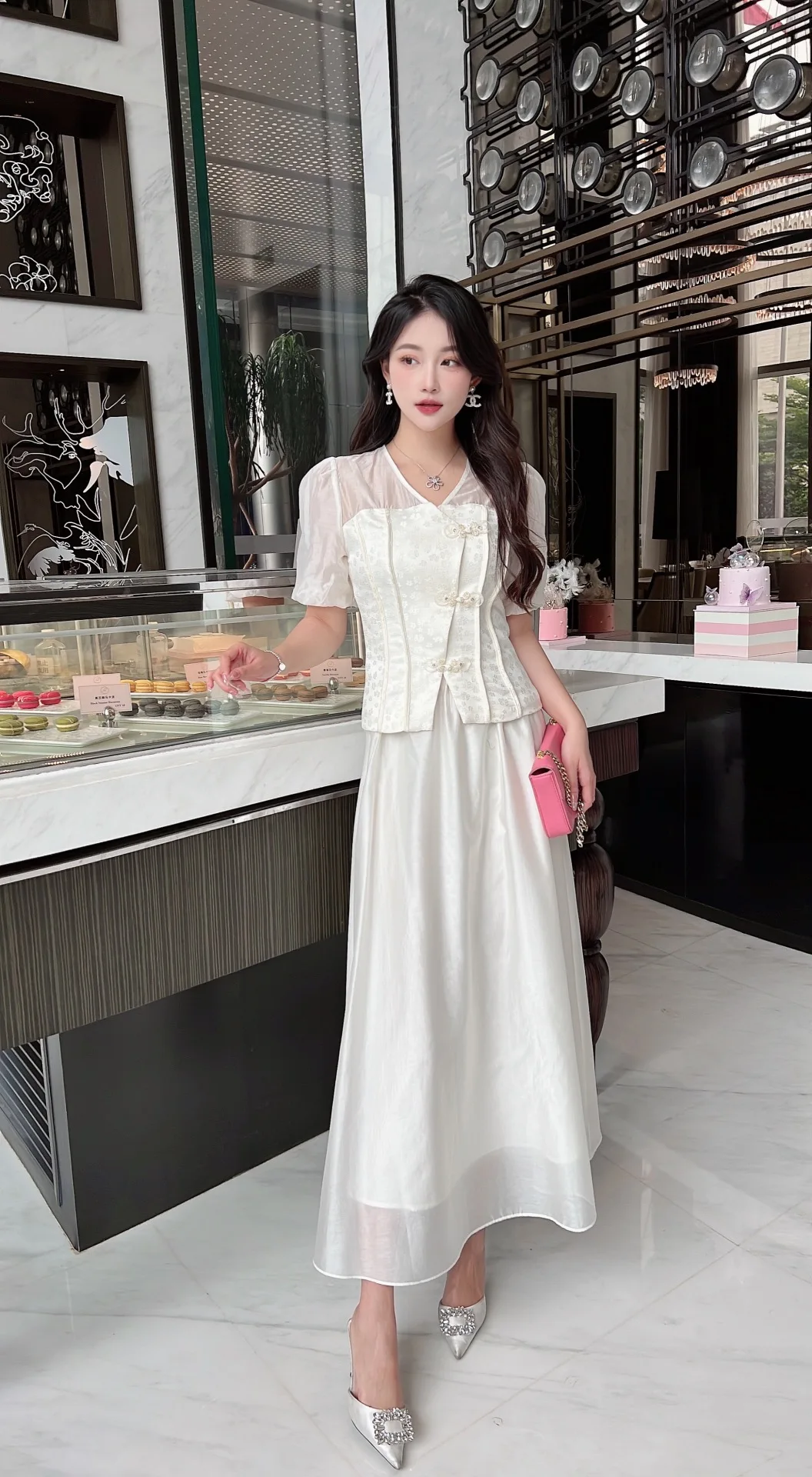 

2023 spring and summer women's clothing fashion new Mid-length dress set 0526