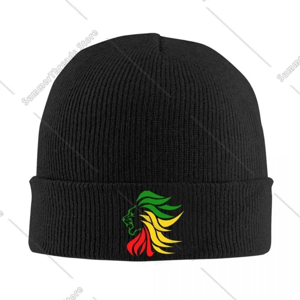Rasta Lion Rastafari Ямайка Юда Вязаные шапки Женские и мужские Skullies Зимние Акриловая