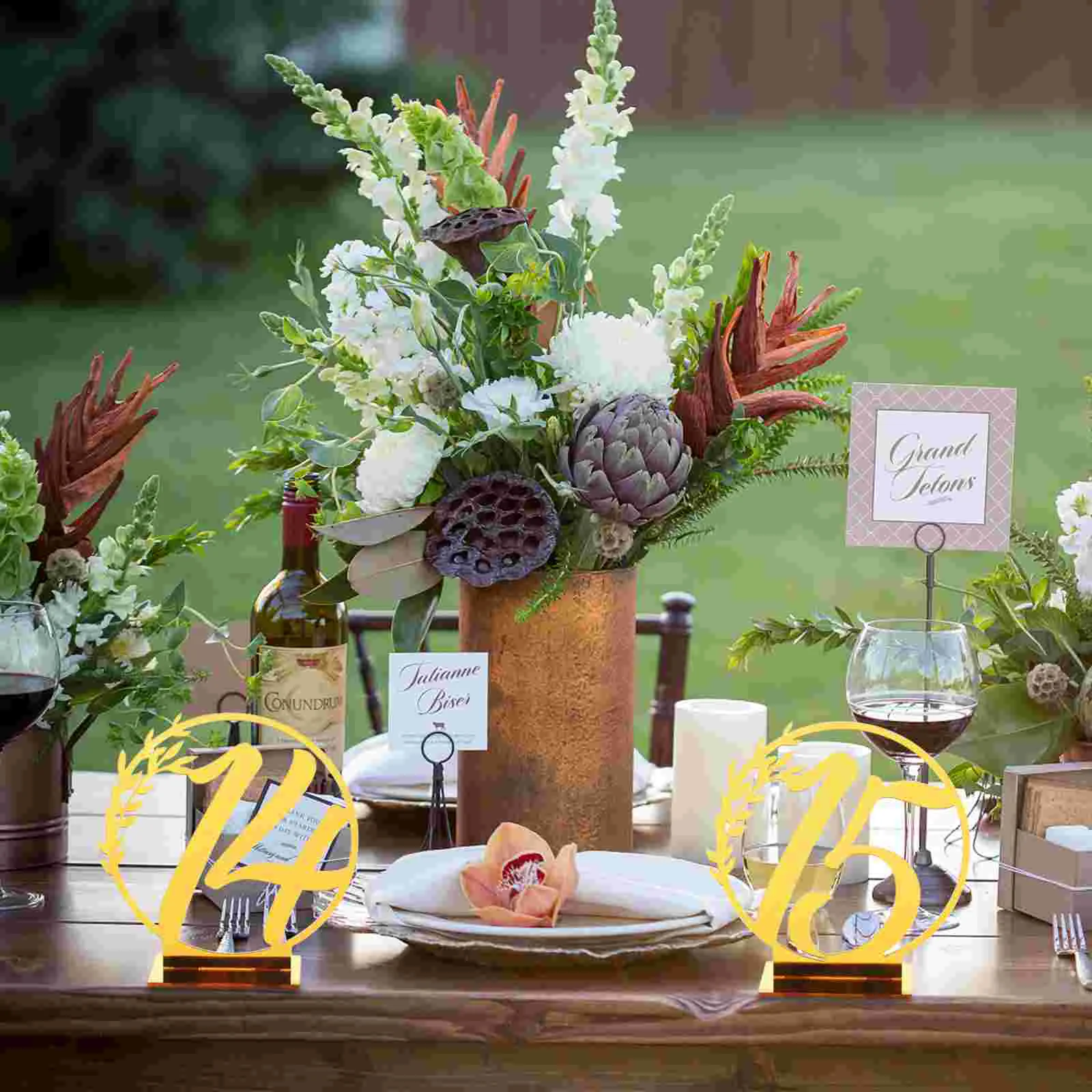 

15pcs Table Signs Number Display Stand wedding Restaurant Centerpieces Decor