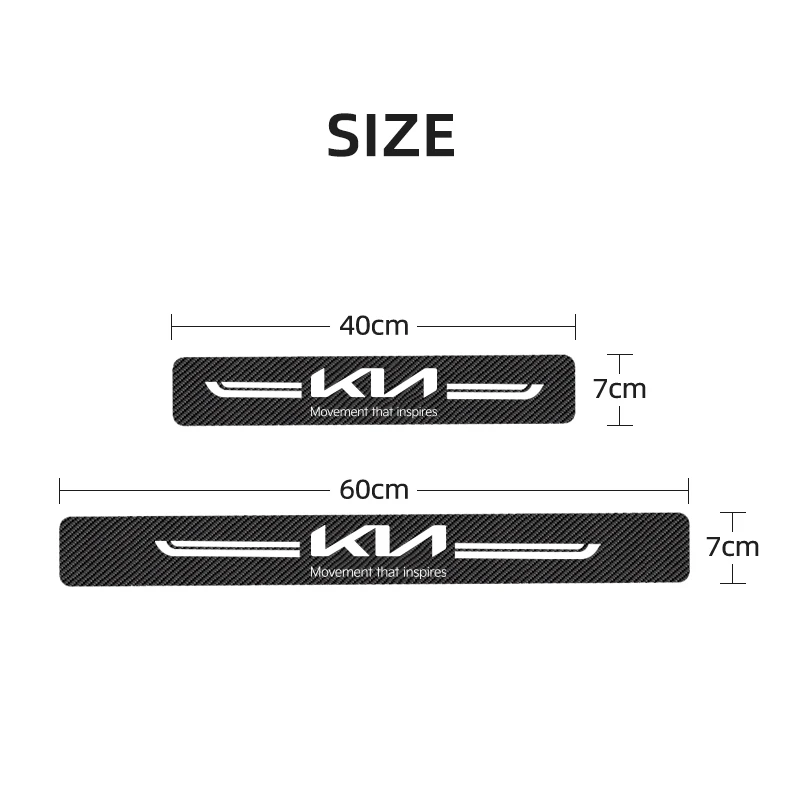 Защитная пленка из углеродного волокна для порога автомобиля наклейки на задний