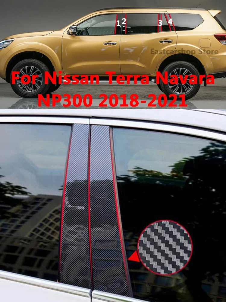 

For Nissan Terra Navara NP300 2018 2019 2020 2021 Car Door Central Window Middle Column Trim Decoration Strip PC B C Pillar