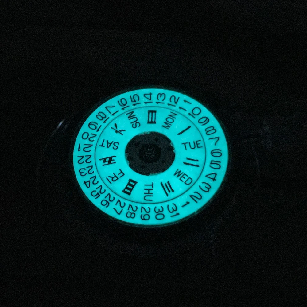 NH36A 3.8 Luminous White Movement Datewheel fit SEIKO Mechanical Mechanism Stiker Wheel Disc Replacing Spare Part