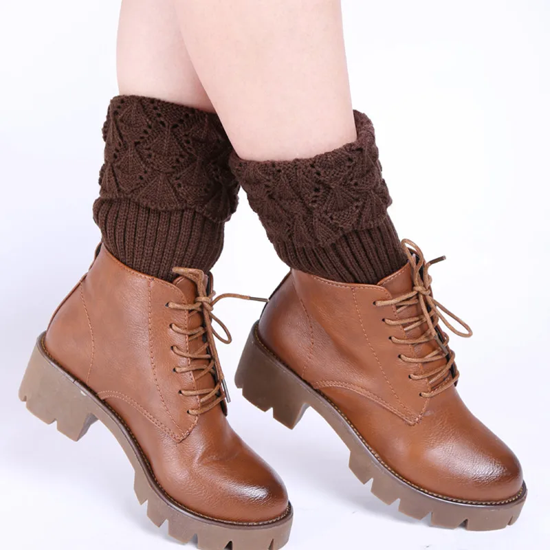 2022 Fashion Leg Warmers Women Solid Warm Knee High Winter Knit Solid Crochet Leg Warmer Socks Warm Boot Cuffs Long Socks