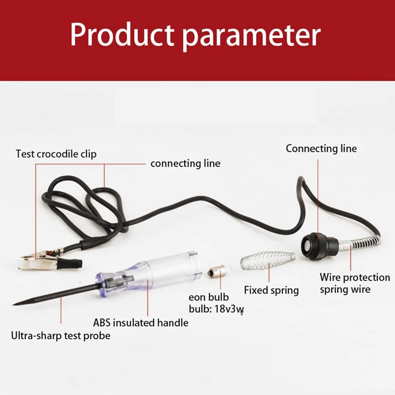 1 комплект автоинструментов тестер напряжения для автомобиля грузовика лампочка
