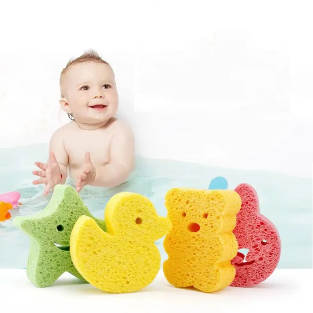 Safe Natural Newborns Infants Bath Sponges Baby Bath Sponge Baby Bath Accessories Classic Shapes