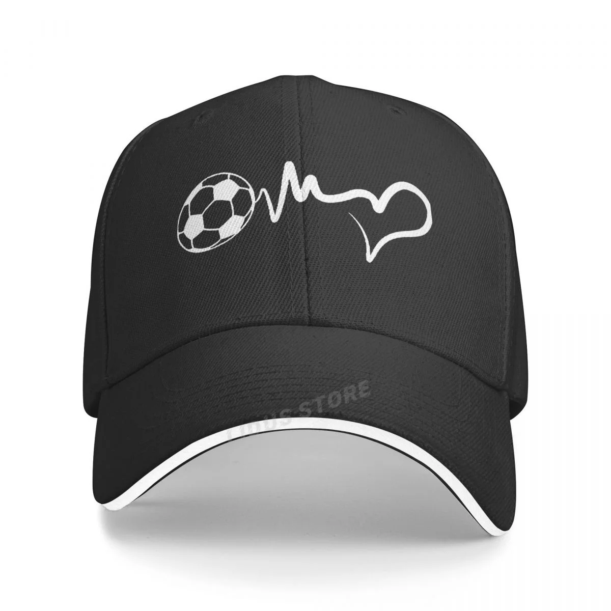 Fashion Soccer Ball Heartbeat Baseball Cap Men Soccer Sports Hip Hop Cap Summer Adjustable Football Lovers Hat Snapback Gorra