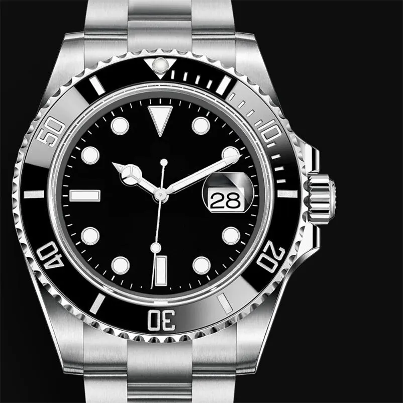 

40mm Men's Mechanical Watches Submariner 116610 Green/Black Clean Ceramic rubber strap luxury brand watch
