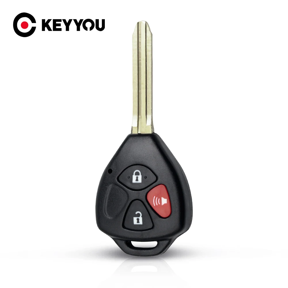 KEYYOU 10X Replacement Fob Uncut Remote Key Shell Case For Toyota RAV4 Yaris Venza Scion tC/xA/xB/xC 3 Buttons Free Shipping