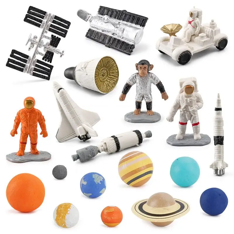 

Solar System Ornaments 19pcs Solar System Planets Toys For Kids Adult 3D Solar System Ornaments For Rocket Astronaut Celestial