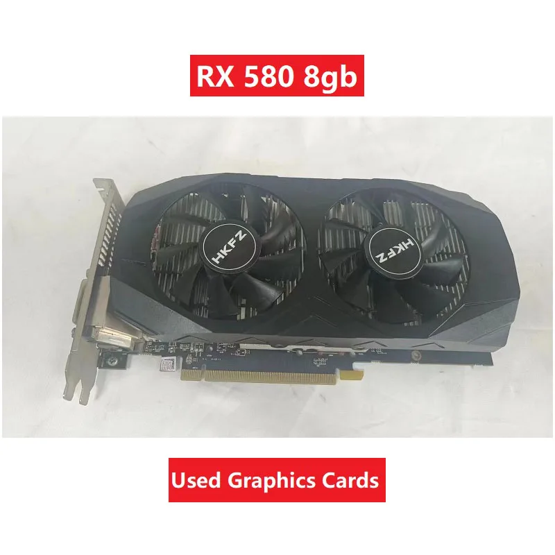 Бесплатная доставка бывшая в употреблении видеокарта Radeon RX 580 8 ГБ GDDR5 256Bit Rx580