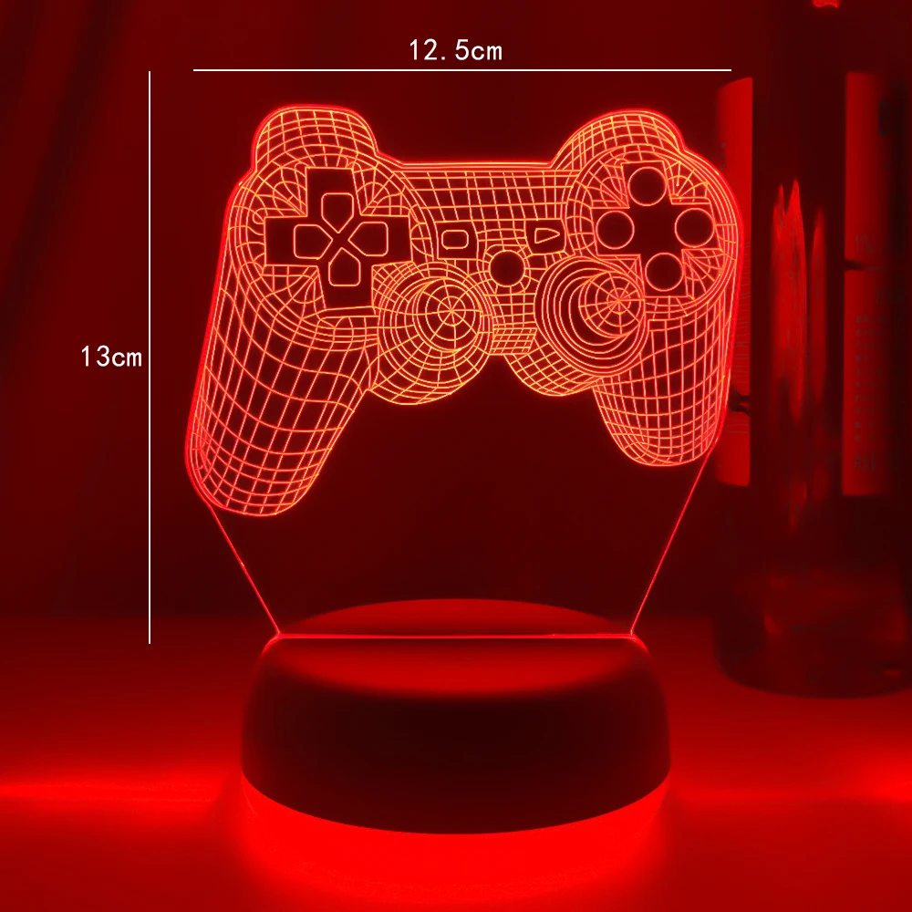 3d Illusion P4P Game Pad Led Night Light for Kids Child Bedroom Decor Event Prize Game Shop Idea Color Changing Desk Night Lamp images - 6