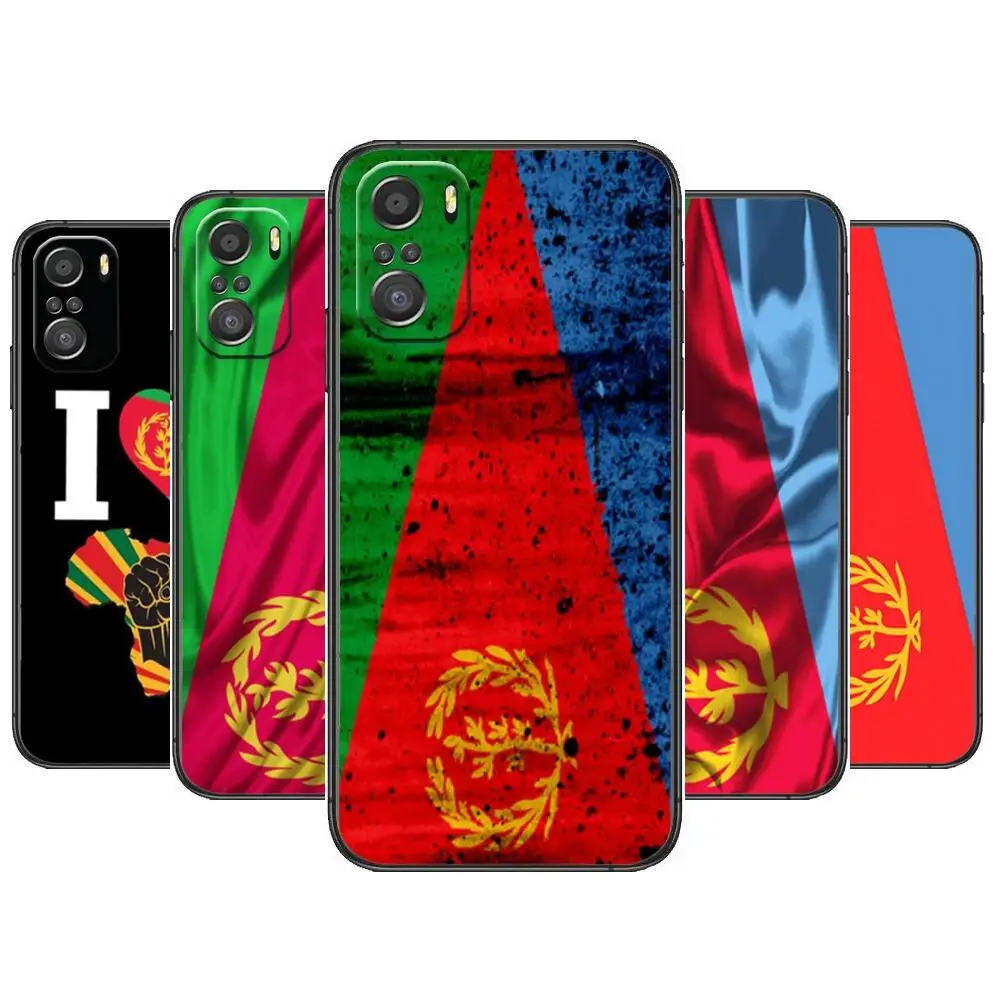 

Eritrea Flag Phone Case For xiaomi redmi 11 Lite pro Ultra 10 9 8 MIX 4 FOLD 10T Black Cover Silicone Back Prett