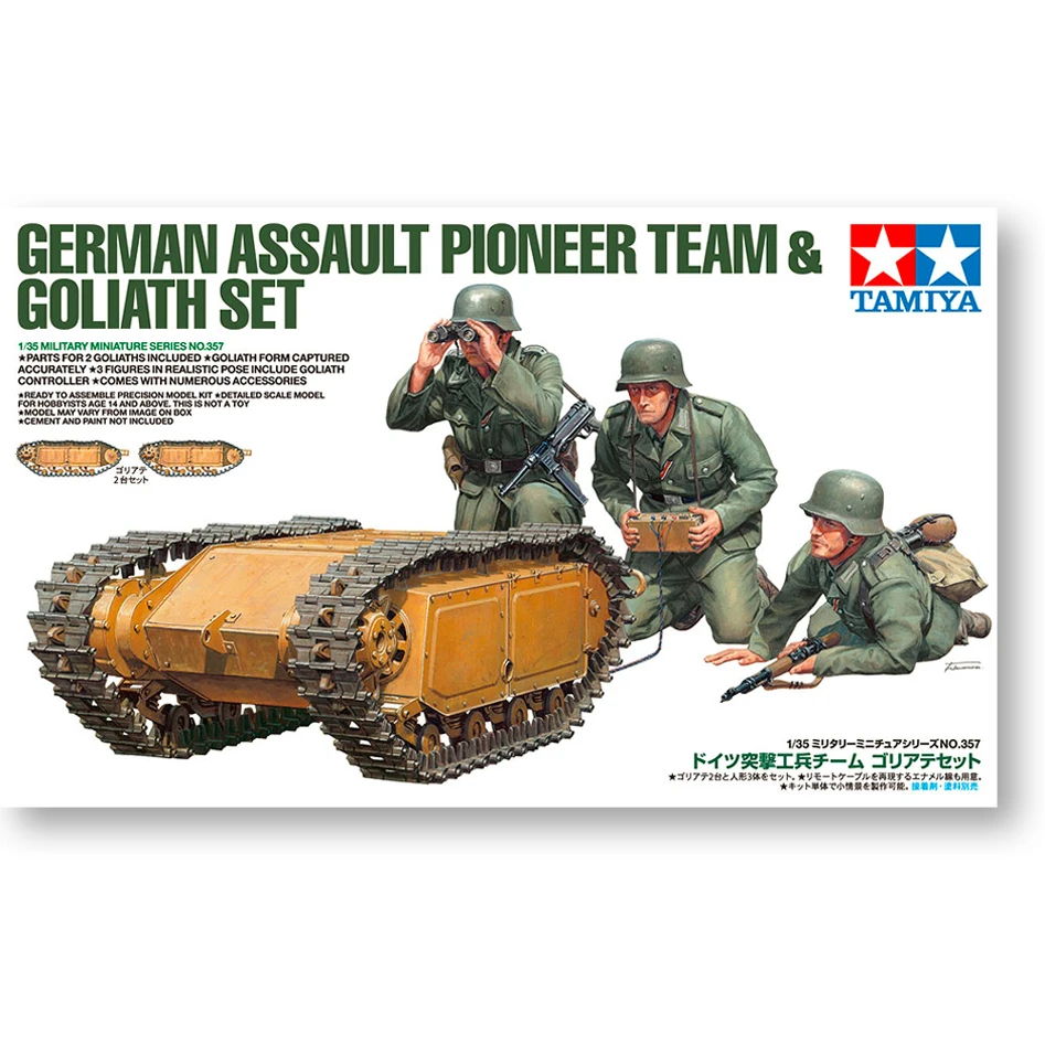 

Tamiya 35357 1/35 Model Kit German Assault Pioneer Team w/Goliath Tracked Mine