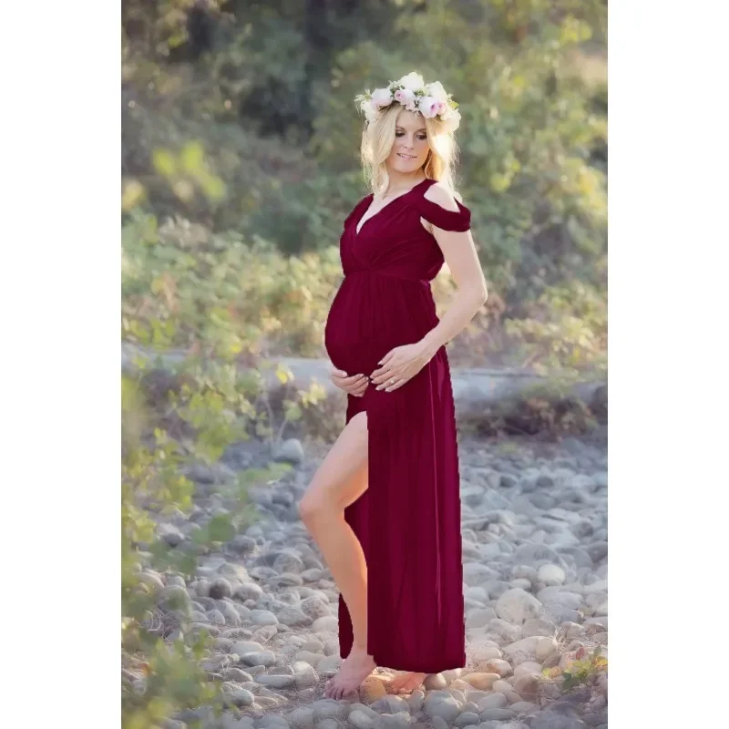 Сексуальный реквизит для фотосессии беременных длинное платье женщин платья с