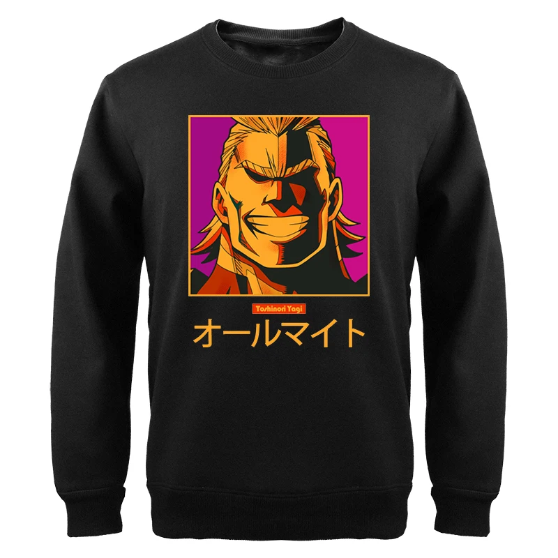 

My Hero Academia Sweatshirts Men's Casual Oversized Hoodies Japanese Cartoon All Might Harajuku Casual Clothes Sudaderas
