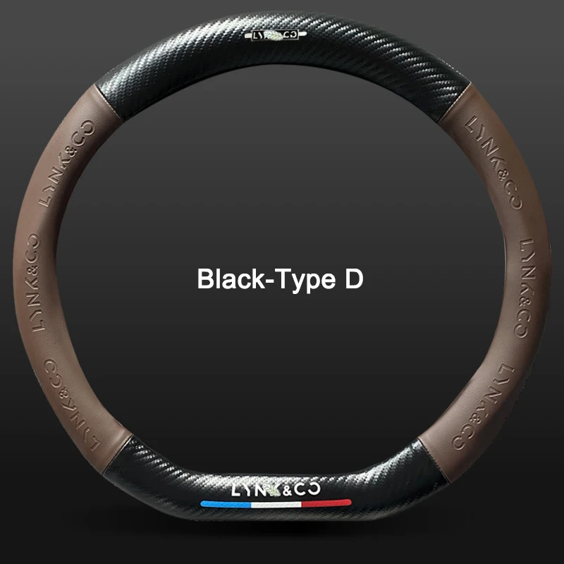 

2022 Carbon Fiber Leather Car Steering Wheel Cover for Lynk&Co 05 09 01 06 02 03 Car Accessories