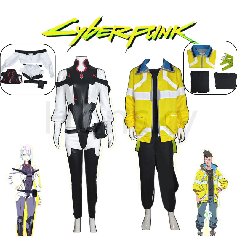

2022 Anime Cyberpunk Edgerunners David Martinez Lucy Cosplay Costume Hoodie Zipper Sexy Jumpsuit Cyberpunk Cosplay Halloween