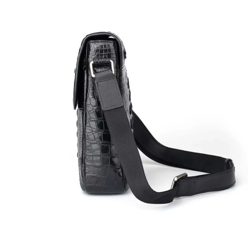 Men's Large Capacity Business Messenger Handbag Genuine Leather Leisure Single Shoulder Crossbody Bag High Quality Square Bag